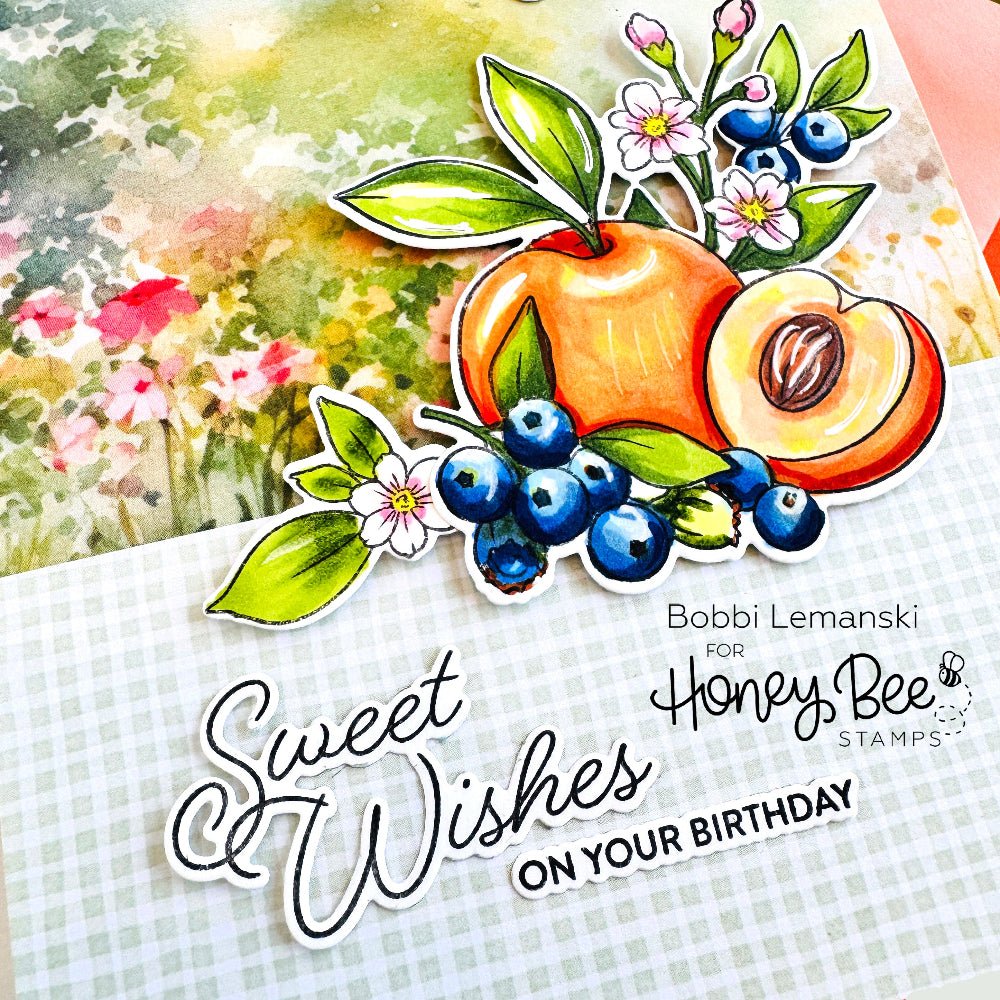 Honey Bee Summer Picnic 6 x 8.5 Paper Pad hbpa-064 Sweet Wishes Birthday Card