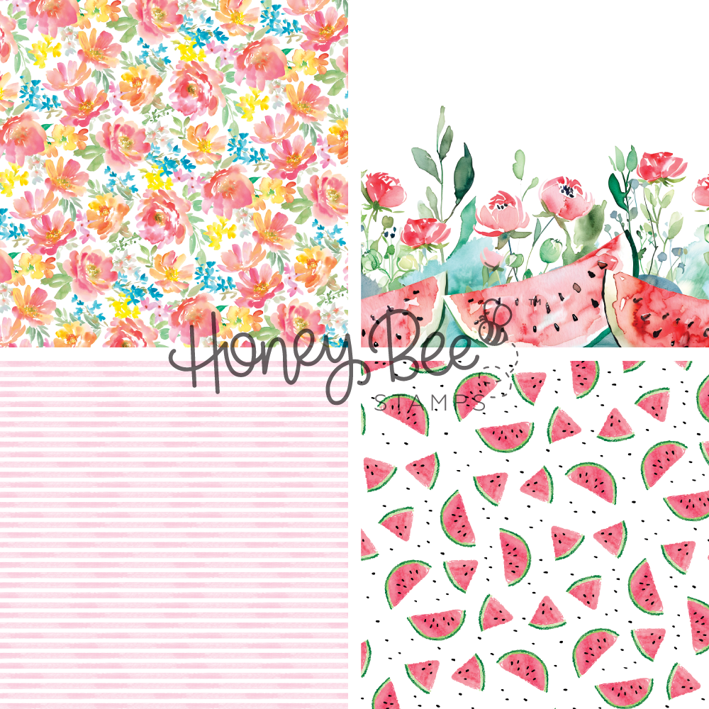 Honey Bee Summer Picnic 6 x 8.5 Paper Pad hbpa-064 Watermelons