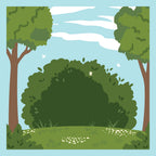 Honey Bee Summer Scene Builder Background Stencils hbsl-180