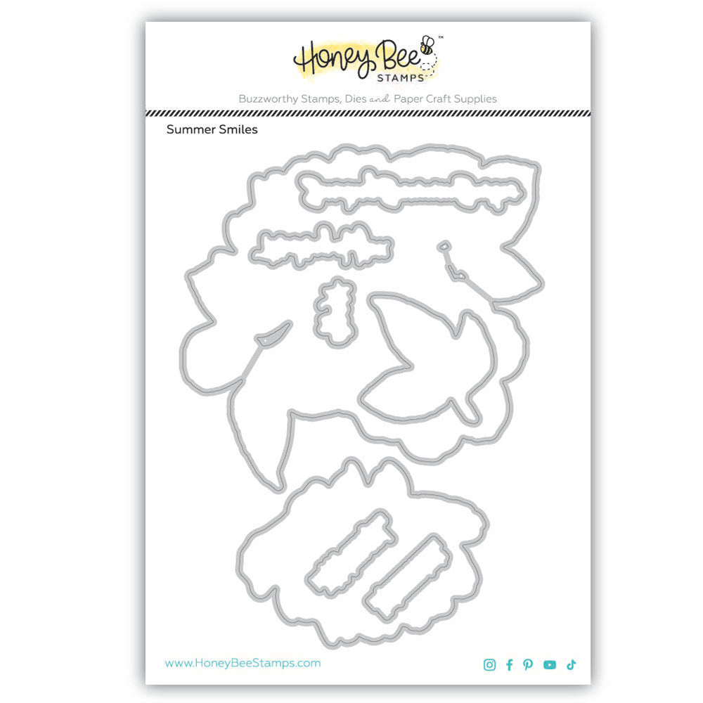 Honey Bee Summer Smiles Clear Stamps Dies And Stencils Bundle Product Image