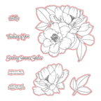 Honey Bee Summer Smiles Clear Stamps Dies And Stencils Bundle With Love And Happy Thoughts Sentiments