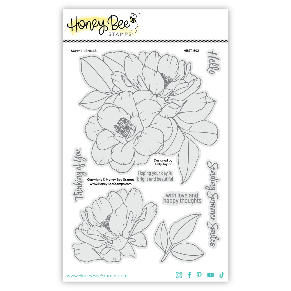Honey Bee Summer Smiles Clear Stamps hbst-692 Product Image