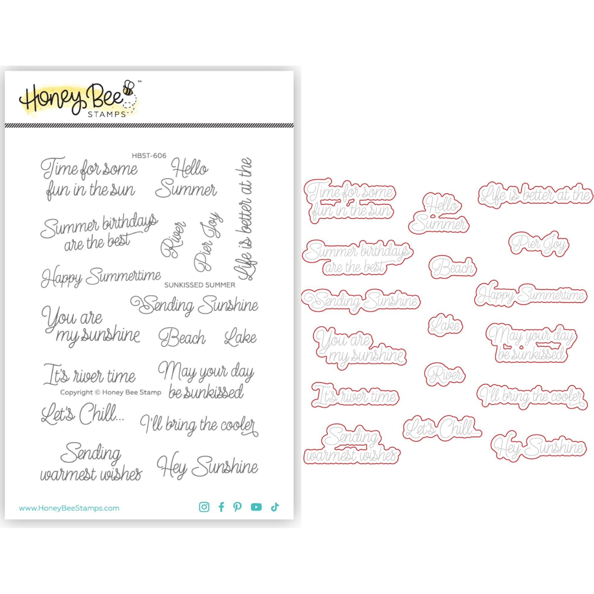 Honey Bee Sunkissed Summer Stamp And Die Bundle