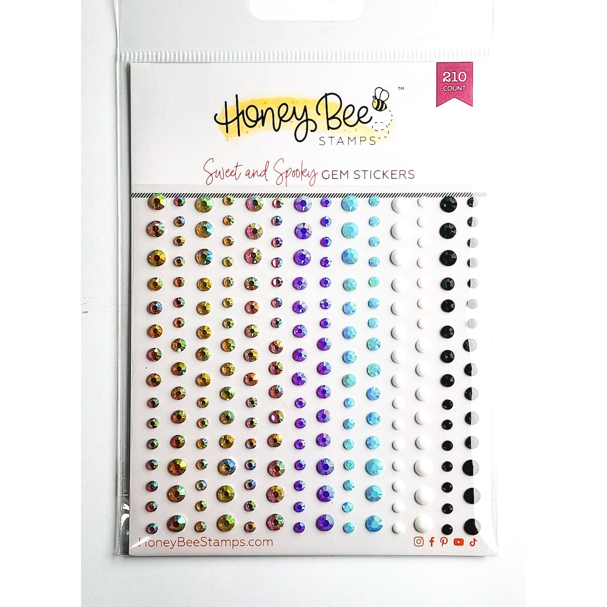 Honey Bee Sweet And Spooky Gem Stickers hbgs-051 Front On View