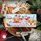Honey Bee Sweet Season Mugs Cling Stamps hbst-670 Christmas Slimline Card