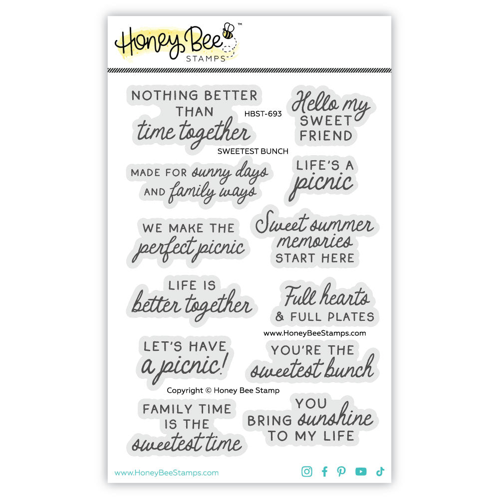 Honey Bee Sweetest Bunch Clear Stamps hbst-693 Product Image