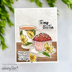 Honey Bee Swirl And Flourish Background Stencil hbsl-170 Hope Your Birthday Is Terrific Card