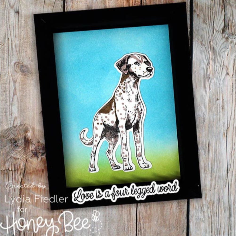 Honey Bee Tail Waggers Cling Stamps hbst-635 Lydia Fielder Card