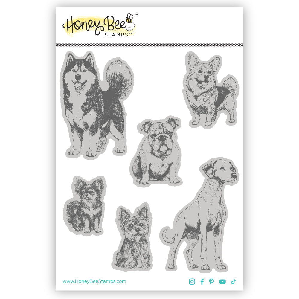 Honey Bee Tail Waggers Cling Stamps hbst-635 Product View
