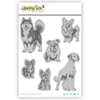 Honey Bee Tail Waggers Stamps And Dies Bundle Cling Set