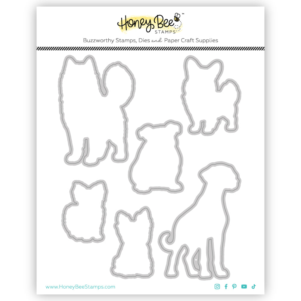 Honey Bee Tail Waggers Stamps And Dies Bundle Packaged Dies Set