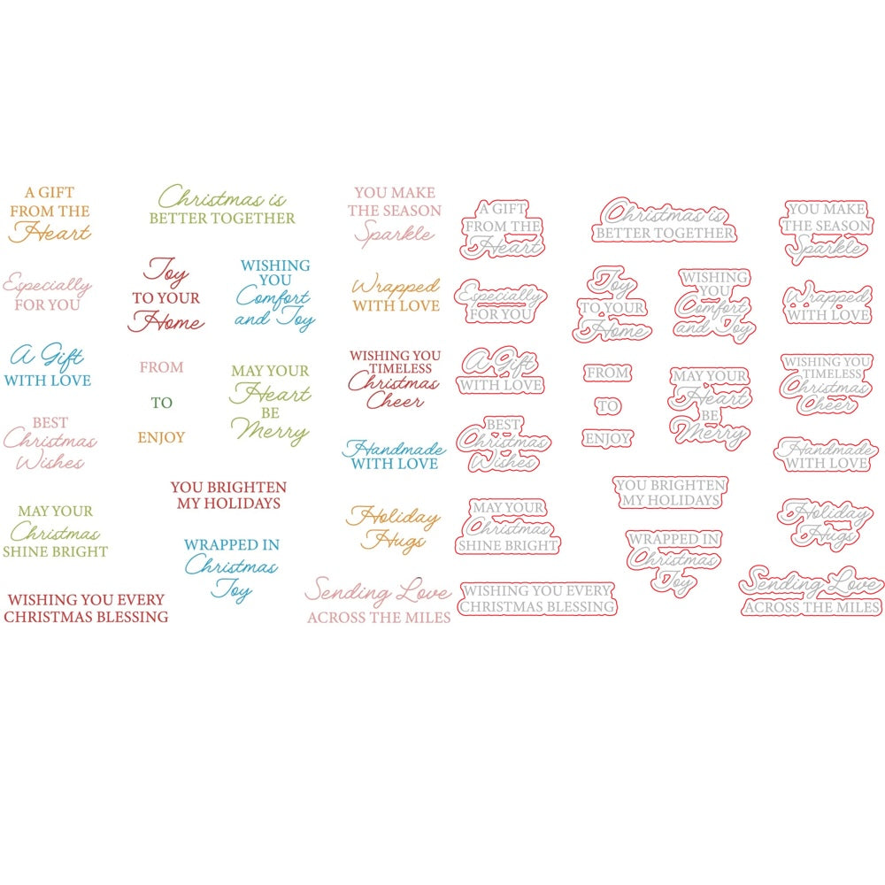 Honey Bee Timeless Christmas Cheer Clear Stamps And Dies Bundle