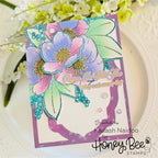 Honey Bee Timeless Christmas Cheer Clear Stamps And Dies Bundle Peace Be With You Card