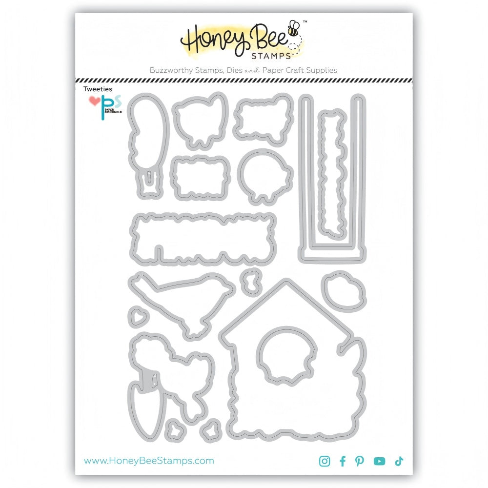 Honey Bee Tweeties Clear Stamps And Dies Bundle HBDS-684 Packaged Dies