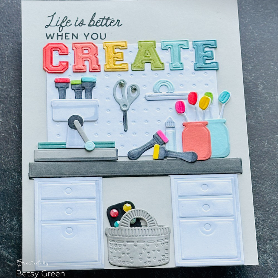 Honey Bee Varsity Letters Alphabet Dies hbds-vlalp Life Is Better When You Create Card