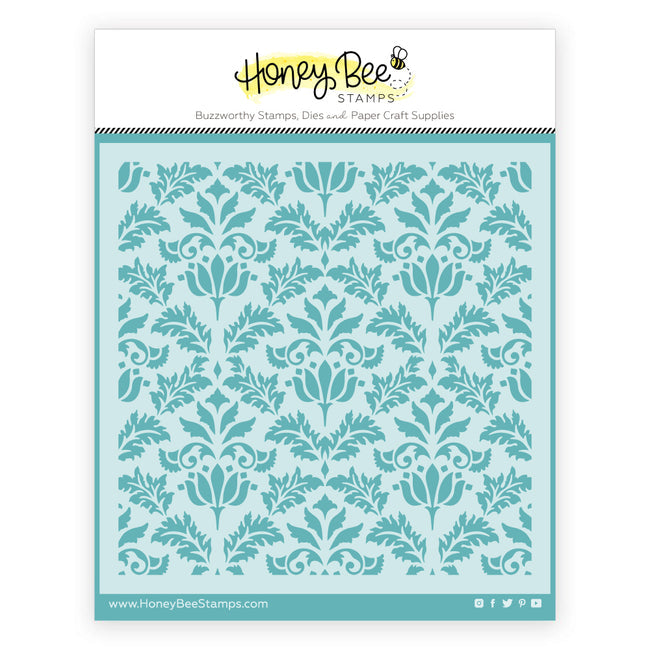 Honey Bee Vintage Flourish Background Stencil hbsl-140