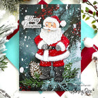 Honey Bee Warm Holiday Wishes Clear Stamps hbst-669 Merry Christmas Card