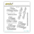 Honey Bee Warm Holiday Wishes Clear Stamps hbst-669 Product Image