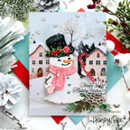 Honey Bee Warm Holiday Wishes Clear Stamps hbst-669 Warm Holiday Wishes Card