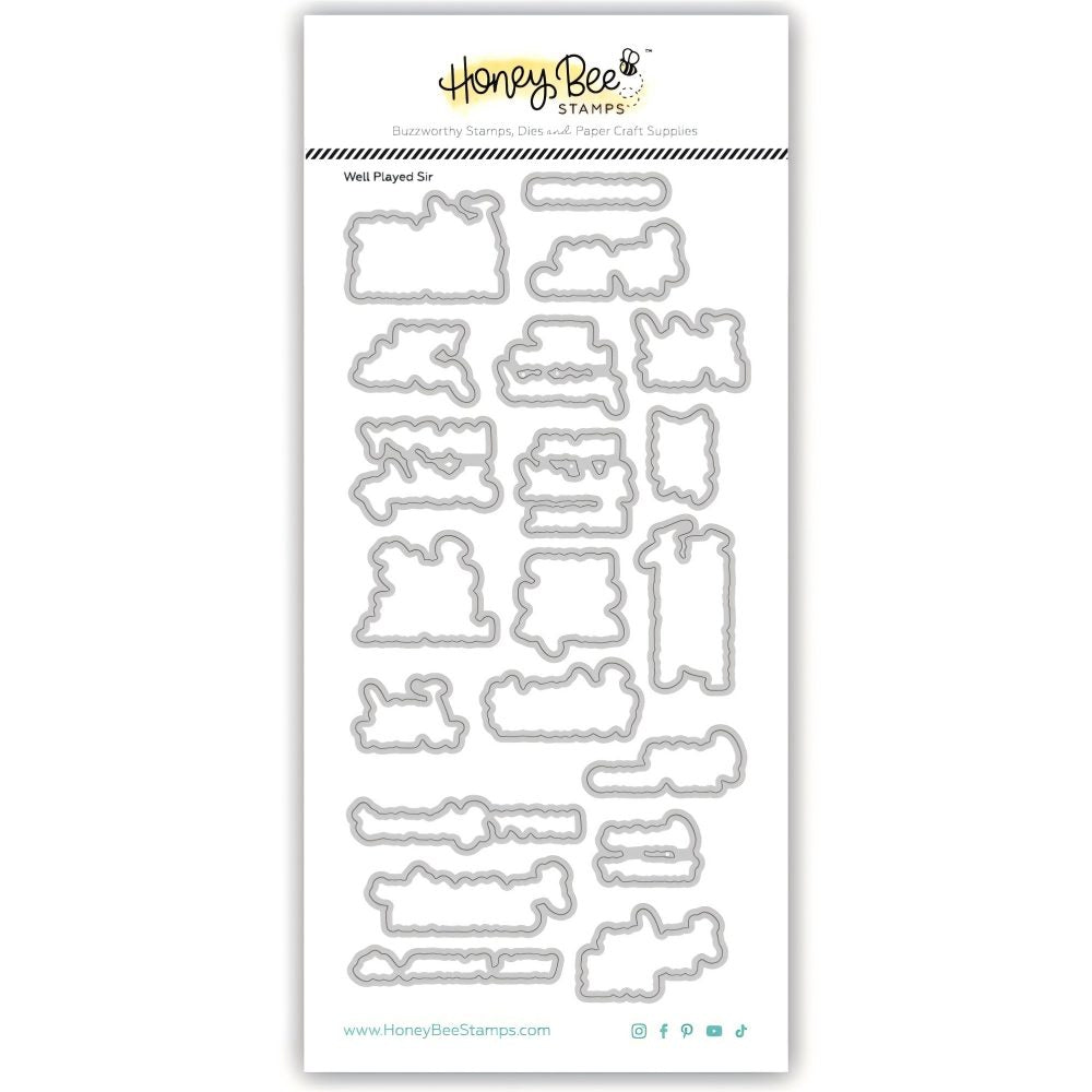Honey Bee Well Played Sir Clear Stamps And Dies Bundle HBDS-677