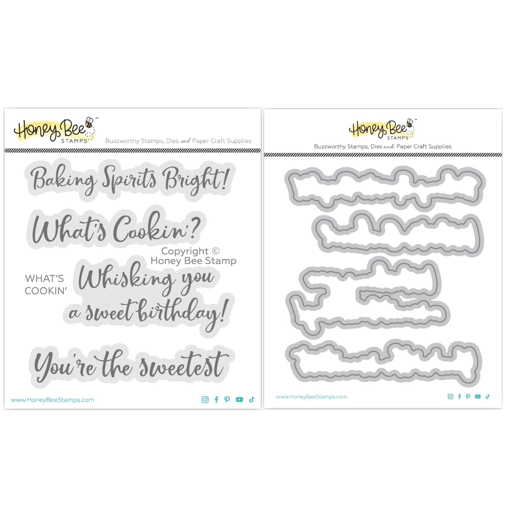 Honey Bee What's Cookin' Clear Stamps And Dies Bundle