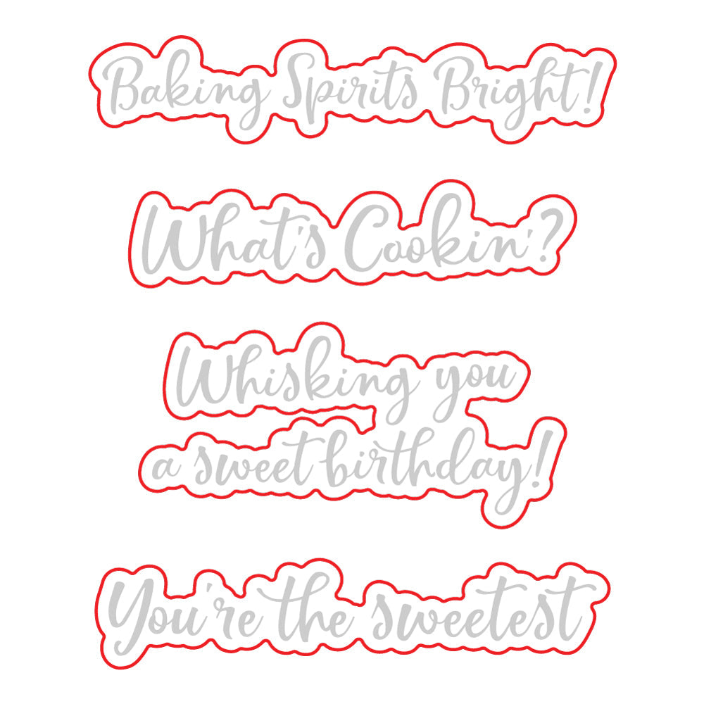 Honey Bee What's Cookin' Clear Stamps And Dies Bundle Wafer Dies