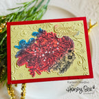 Honey Bee Winter Song Cling Stamps hbst-675 Season's Greetings Card