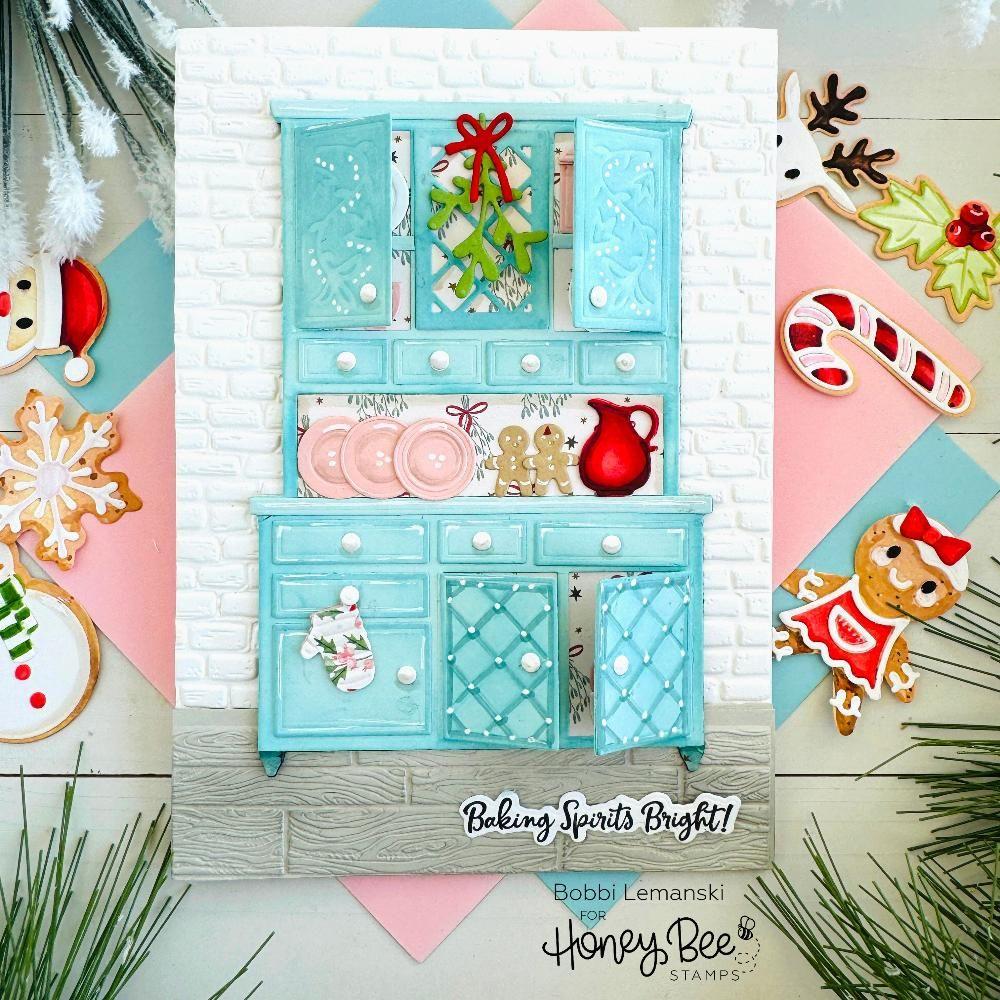 Honey Bee Wood Planks 3D Embossing Folder hbef-021 Christmas Kitchen