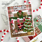 Honey Bee Wood Planks 3D Embossing Folder hbef-021 Christmas Magic Card | color-code:ALT01