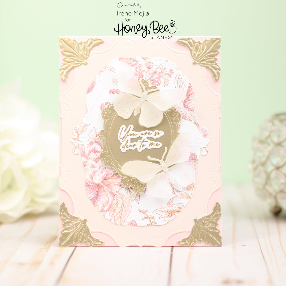 Honey Bee Zelia's Country Garden Cling Stamp hbst-643 You Are So Dear To Me Card