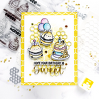 Simon Says Stamp Stencil Honeycomb 1080st Birthday Card | color-code:ALT01