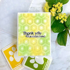 Simon Says Stamp Embossing Folder Hopping Hexagons sf472 You Are My Favorite Thank You Card