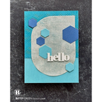 Simon Says Stamp Embossing Folder Hopping Hexagons sf472 You Are My Favorite Hello Card