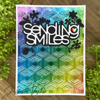 Simon Says Stamp Embossing Folder Hopping Hexagons sf472 You Are My Favorite Sending Smiles Card