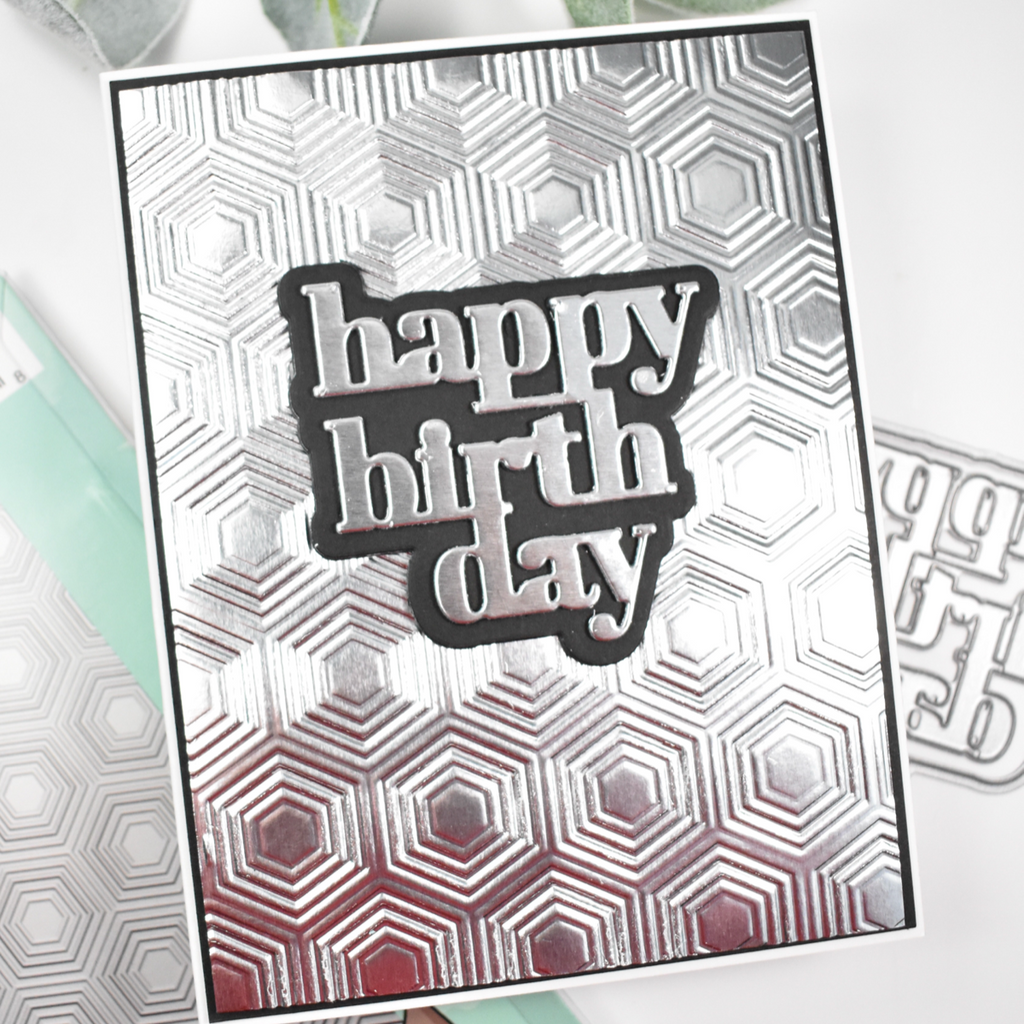 Simon Says Stamp Embossing Folder Hopping Hexagons sf472 You Are My Favorite Birthday Card | color-code:ALT03