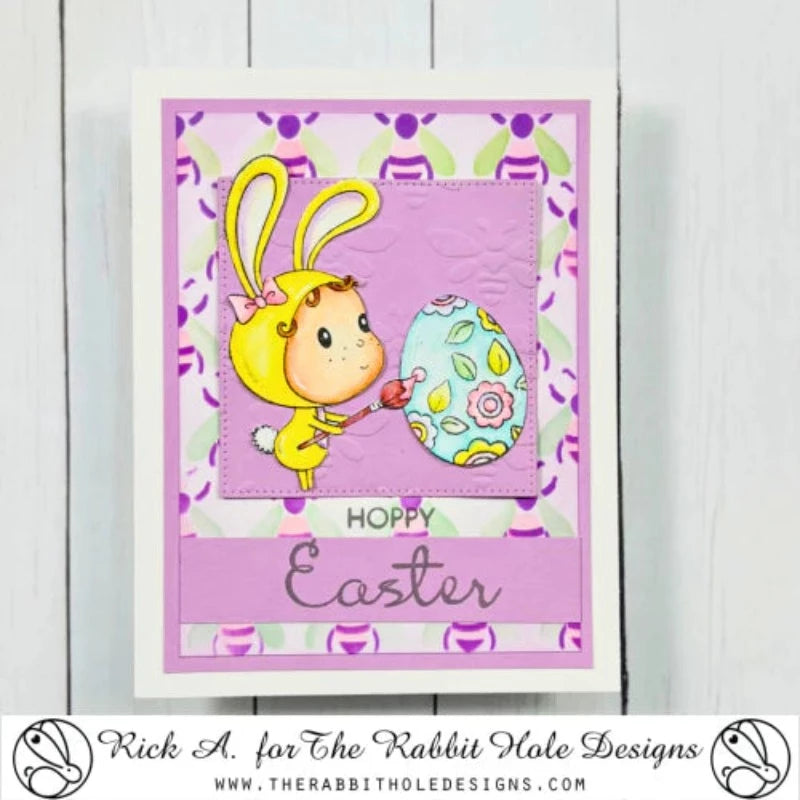 The Rabbit Hole Designs Easter Bunnies Dies trh-226d hoppy easter