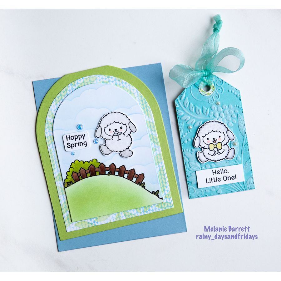 Simon Says Stamp Hoppy Spring Wafer Dies 1559sdc Beautiful Moments Spring Card and Baby Tag