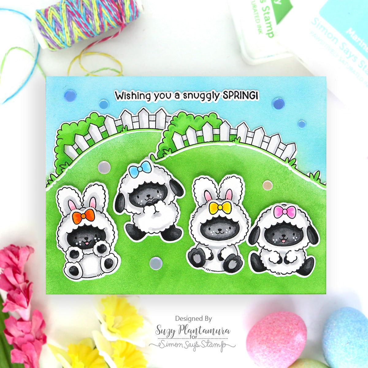 Simon Says Stamps and Dies Hoppy Spring set1176hs Beautiful Moments Spring Card | color-code:ALT01