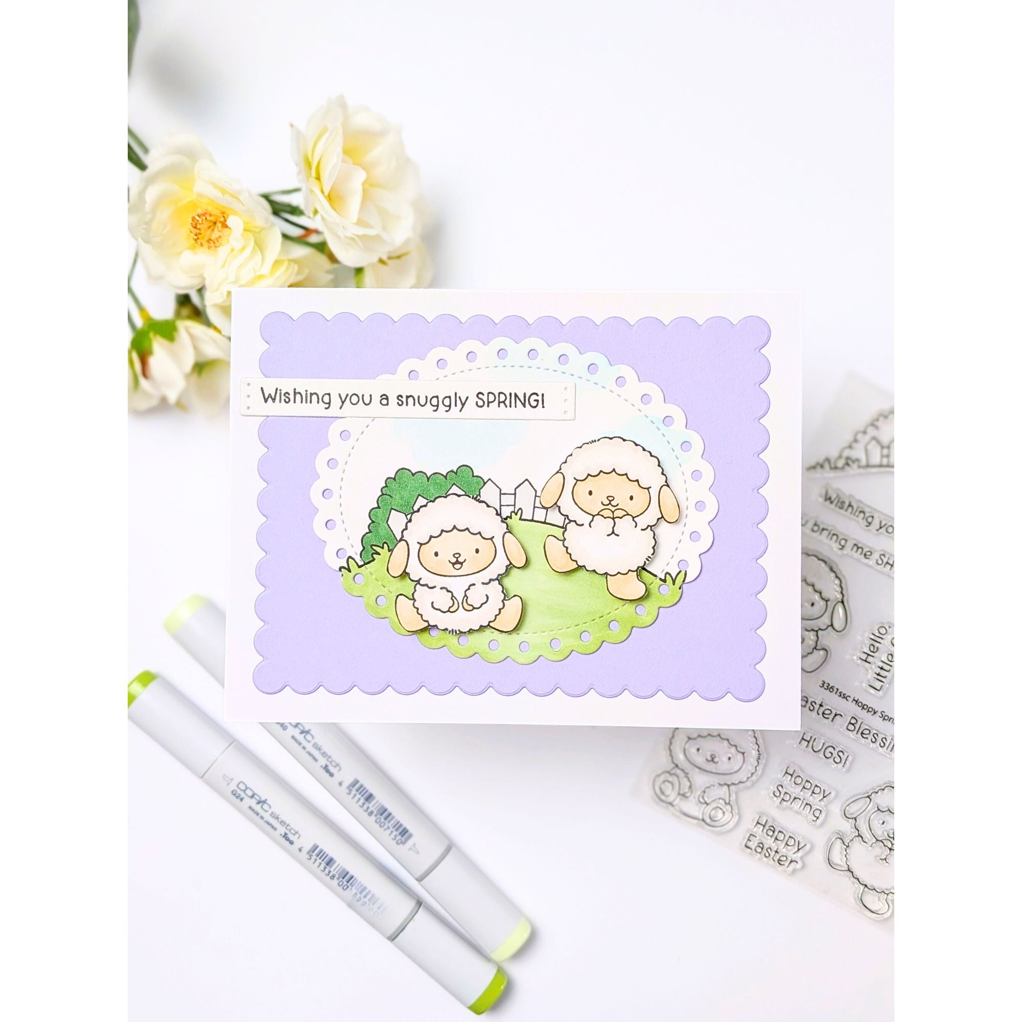 Simon Says Stamps and Dies Hoppy Spring set1176hs Beautiful Moments Spring Card