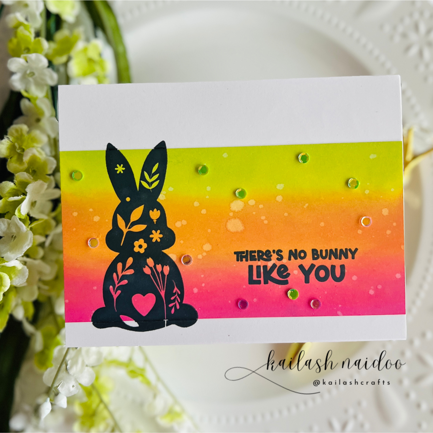 Simon Says Clear Stamps Hoppy Birthday 1170ssc Rain or Shine Easter Card