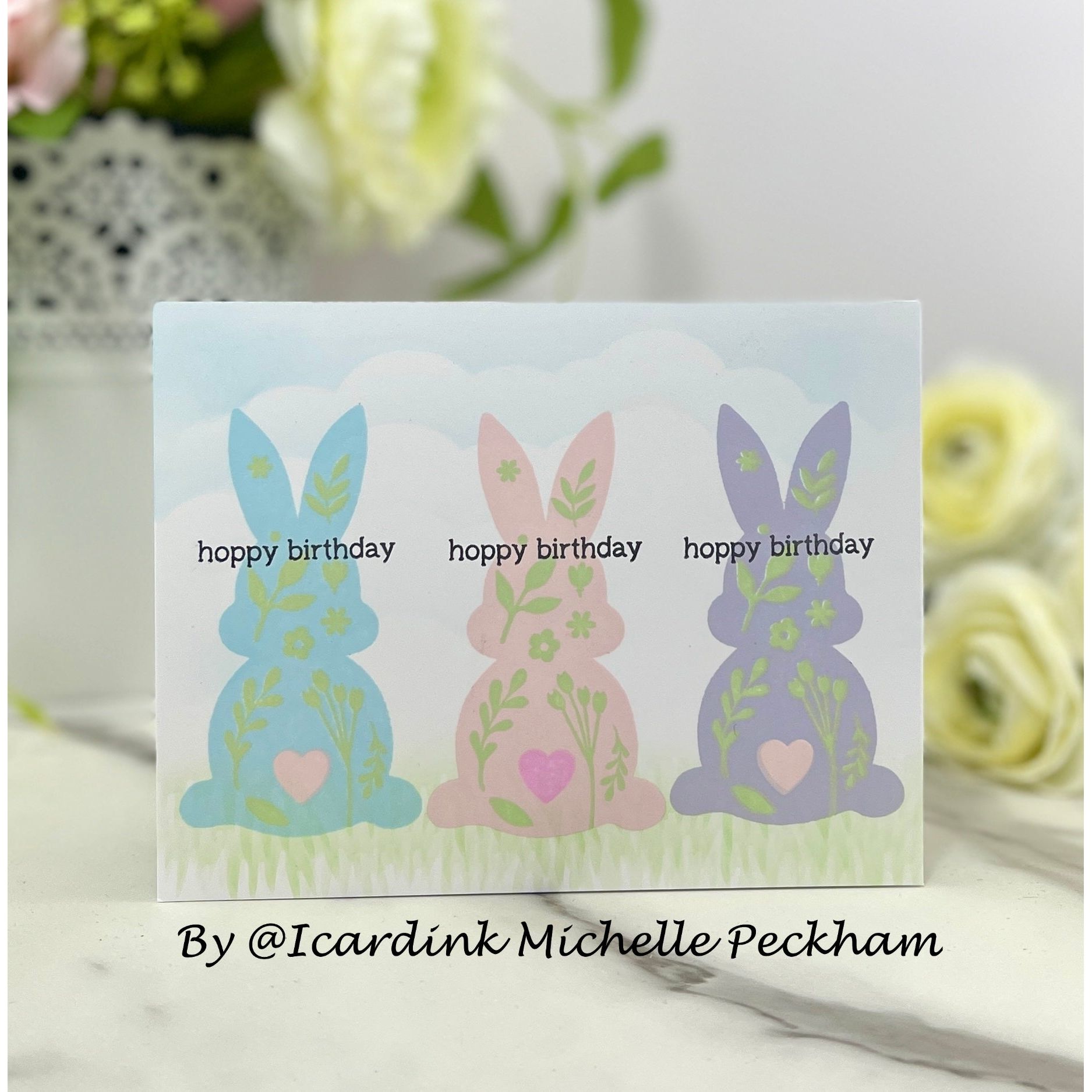 Simon Says Clear Stamps Hoppy Birthday 1170ssc Rain or Shine Birthday Card