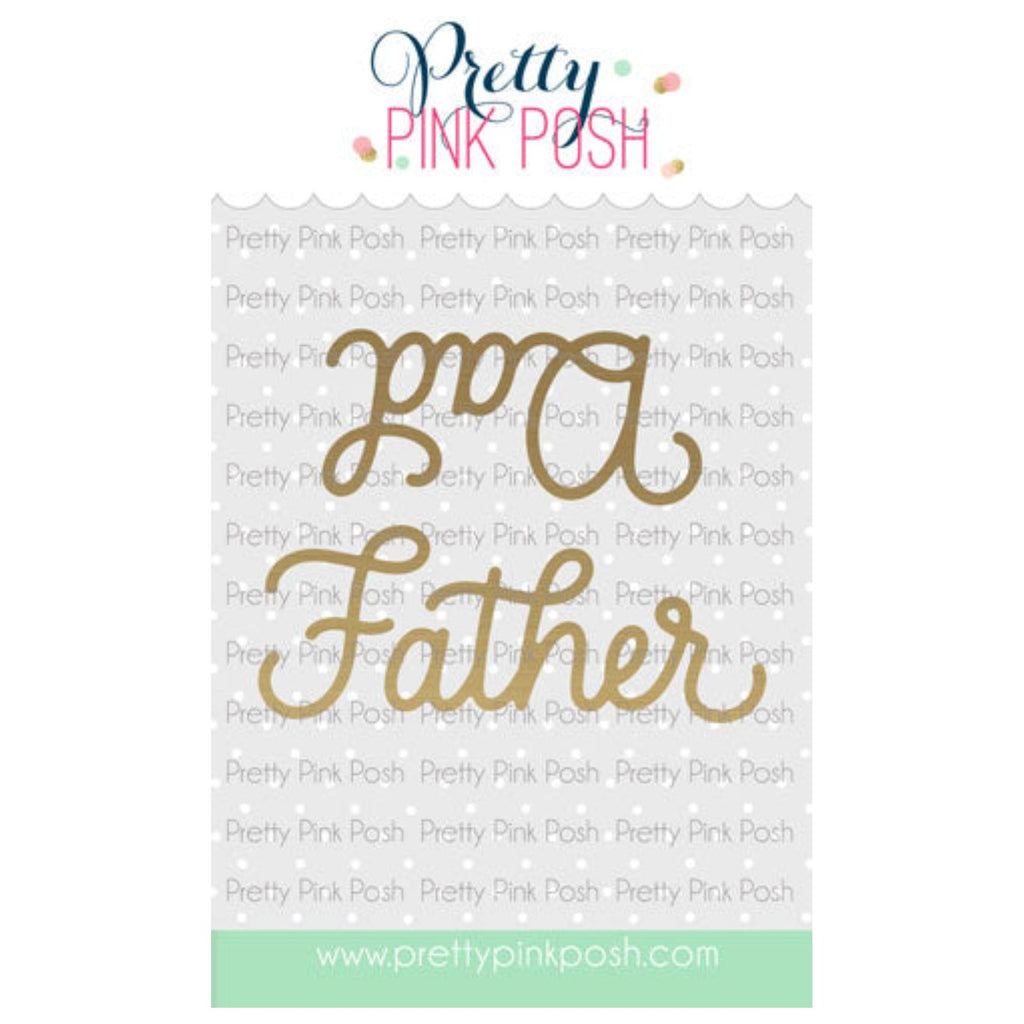 Pretty Pink Posh Large Dad Father Hot Foil Plates