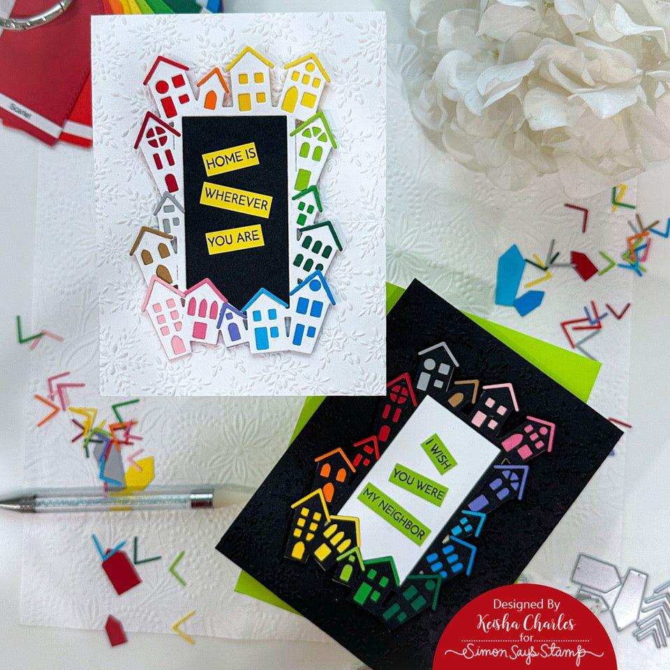  Simon Says Stamp House Border Frame Wafer Dies s912 Smitten Love Cards | color-code:ALT01