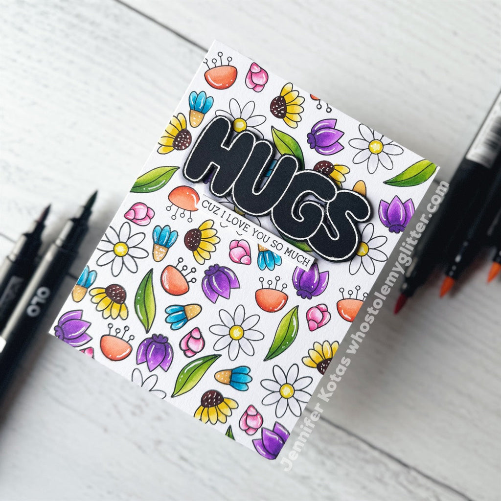 Simon Says Stamp Hugs to You Wafer Dies 1241sdc To Be Loved Hugs Card | color-code:ALT03