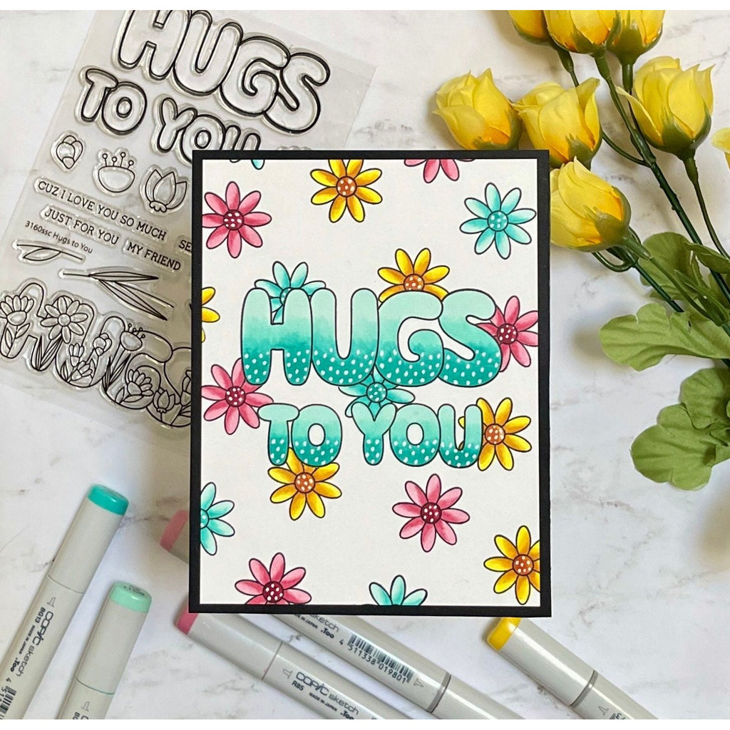 Simon Says Clear Stamps Hugs to You 3160ssc To Be Loved Hugs Card
