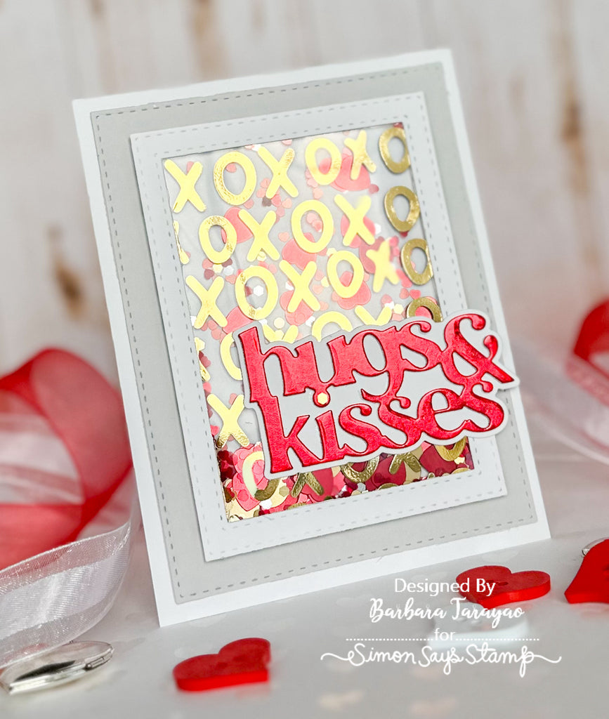 Simon Says Stamp Hugs & Kisses Wafer Dies 1031md Sweetheart Love Card