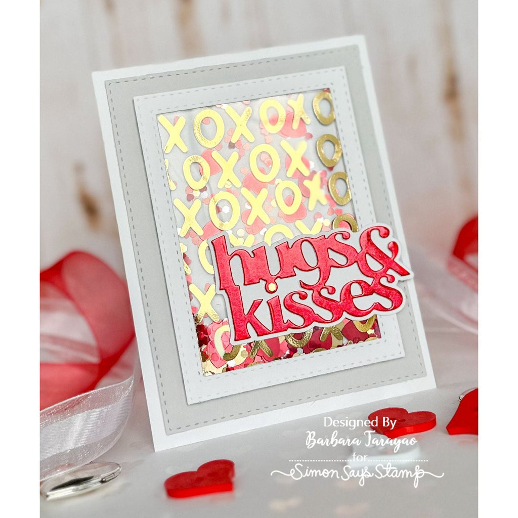 Simon Says Stamp Hugs & Kisses Wafer Dies 1031md Sweetheart Love Card