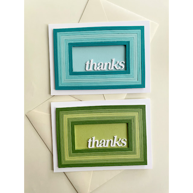 Simon Says Stamp A7 Nesting Frames Wafer Dies 1049sd Celebrate Thanks Cards | color-code:ALT04
