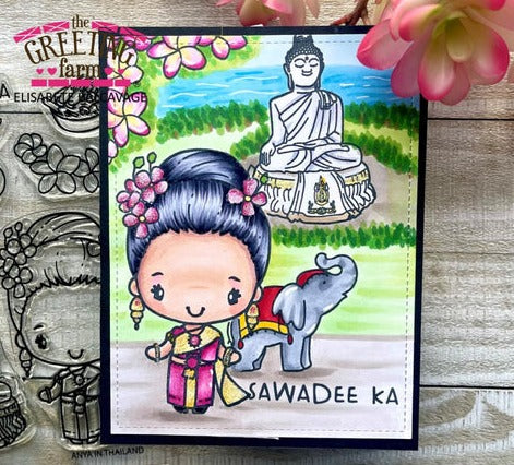 The Greeting Farm Anya in Thailand Clear Stamps Sawadee Ka Scene | color-code:ALT02