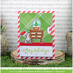 Lawn Fawn Little Snow Globe: Dog Clear Stamps lf3270 Happy Holidays Santa Hat